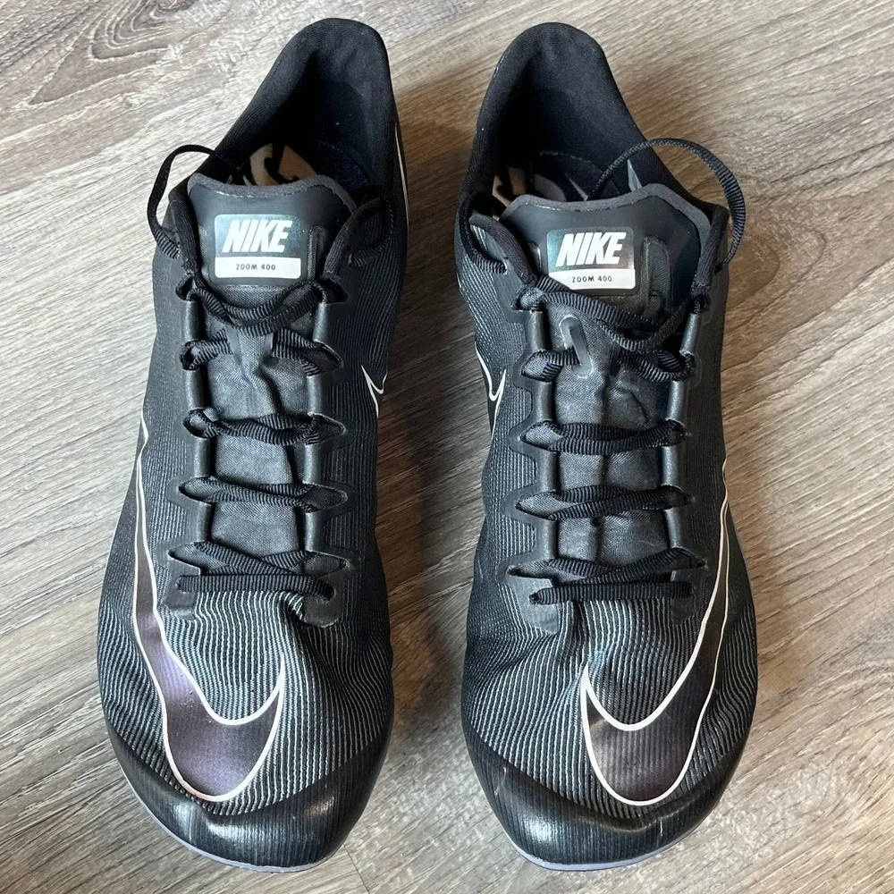 Nike Zoom 400 Track Spikes Black Indigo Fog Mens 12 UK 11 EU 46